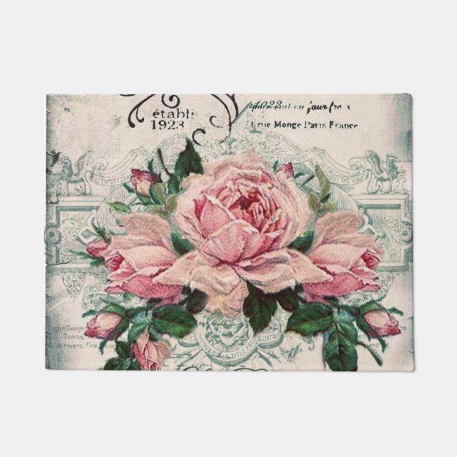 shabby chic, decoupage, victorian, french chic, pa doormat (Front)