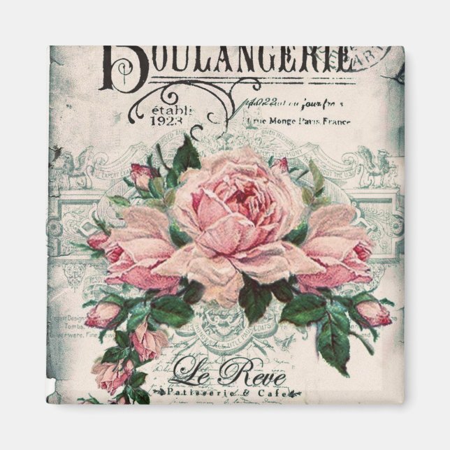 shabby chic, decoupage, victorian, french chic, pa magnet (Front)