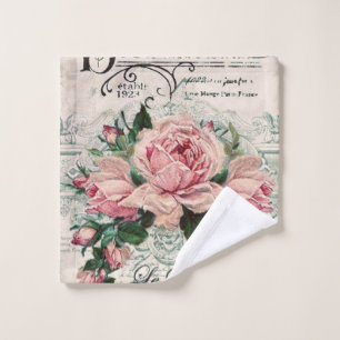 shabby chic, decoupage, victorian, french chic, pa wash cloth