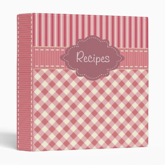 Shabby Chic Elegant Recipe Binder, Pink & Mauve Binder