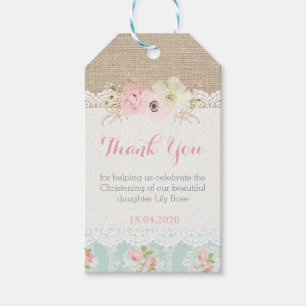 Shabby Chic Farmhouse Country Floral Vintage Lace Gift Tags