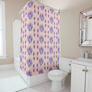 Shabby Chic Fleur rose floral Douche rideau