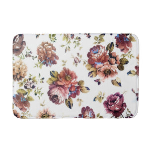 Shabby Chic Floral Bath Mat