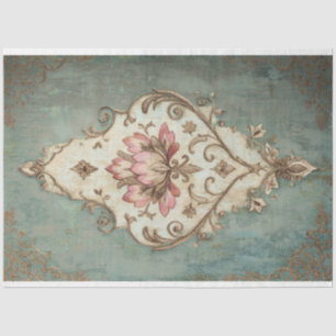 Shabby Chic Floral Demask Patterned Background  Tissue Paper