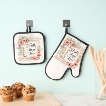 Shabby Chic floral Faith Hope Love