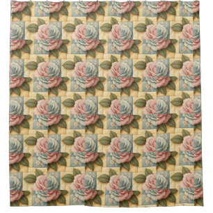 Shabby Chic Floral Faux Quilt Pattern