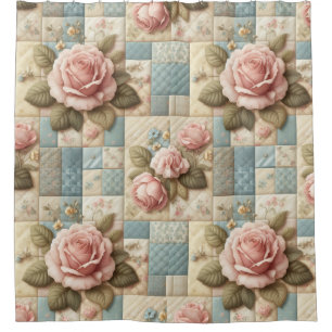 Shabby Chic Floral Faux Quilt Pattern