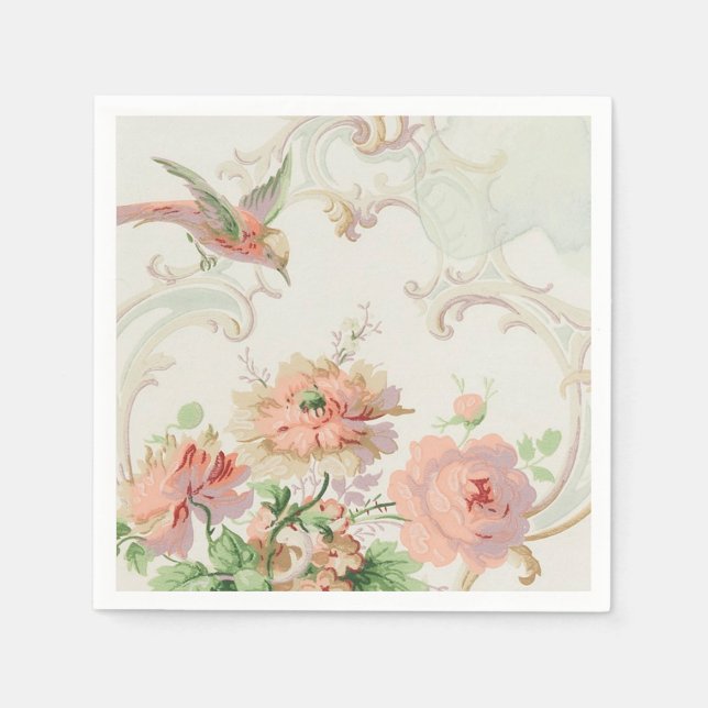 Shabby Chic Floral Napkin (Front)