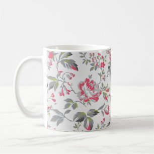 Shabby Chic Floral Roses Pattern Coffee Mug
