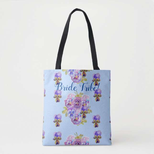 Shabby Chic Flowers Floral Bride Tribe Tote Bag (Front)