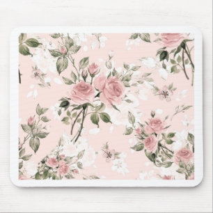 Shabby chic, french chic, vintage,floral,rustic, mouse pad