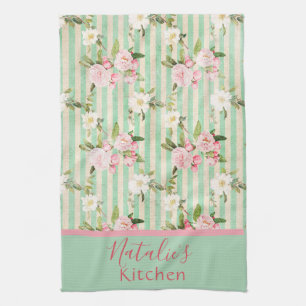 Shabby Chic Green Grandes Blancs et Serviettes de