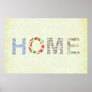 Shabby Chic Home Decorative cream Poster