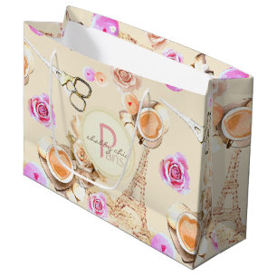 Shabby Chic in Vintage Paris Large Gift Bag