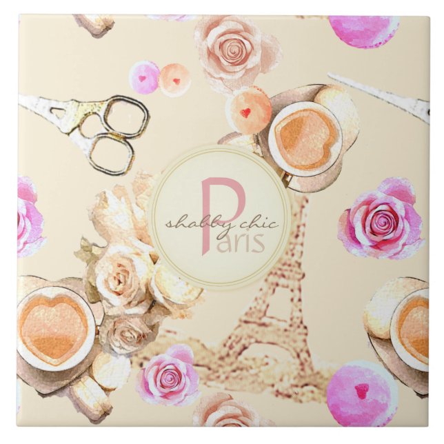 Shabby Chic in Vintage Paris Tile (Front)