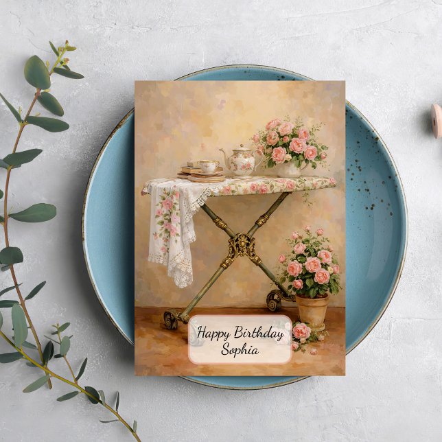 Shabby Chic Ironing Board Roses Card (Creator Uploaded)
