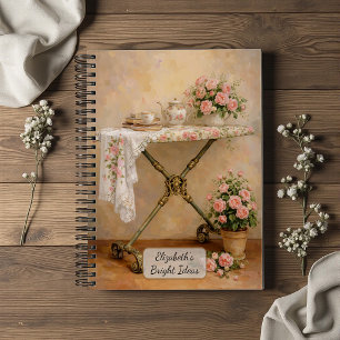 Shabby Chic Ironing Board Roses Notebook