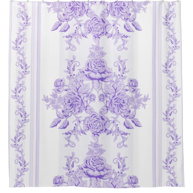 Shabby chic,lavender,toile,pattern,floral,Victoria (Front)