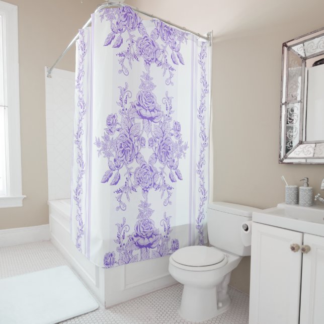 Shabby chic,lavender,toile,pattern,floral,Victoria (In Situ)