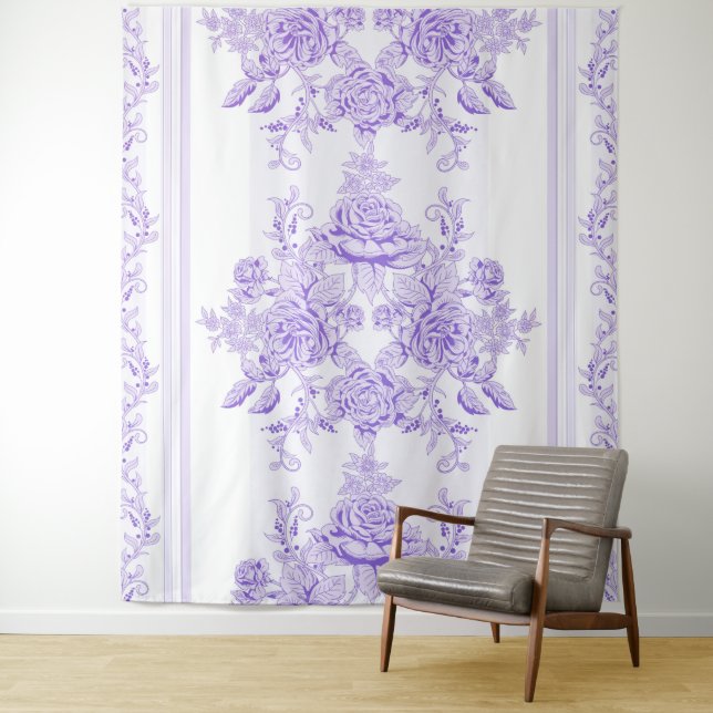 Shabby chic,lavender,toile,pattern,floral,Victoria Tapestry (In Situ)