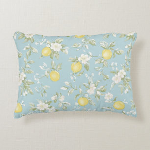 Shabby Chic Lemon Floral Series Design #5 Accent Pillow