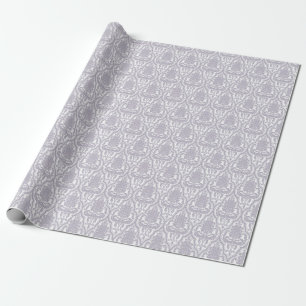 Shabby Chic Lilac Damask Wrapping Paper