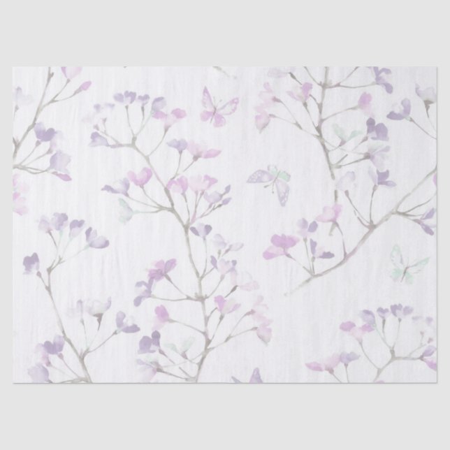 Shabby Chic Lilac Series Design 23 Tissue Paper (Front)