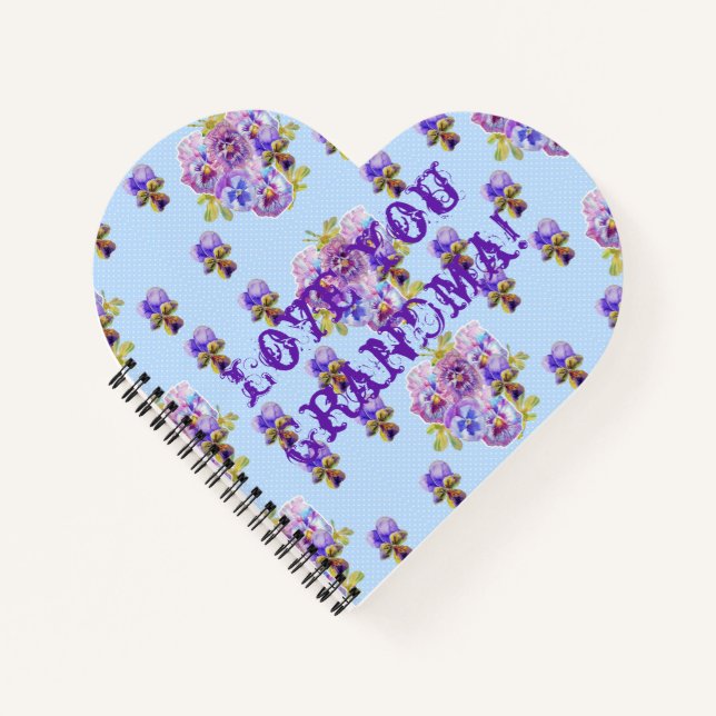 Shabby Chic Love You Grandma Notebook (Front)