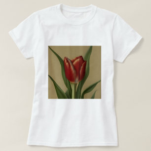 Shabby Chic Lovely  Red Tulip  T-Shirt