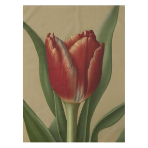 Shabby Chic Lovely Red Tulip Tablecloth