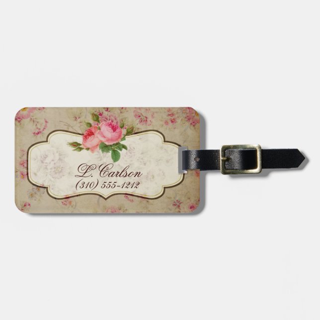 Shabby Chic Luggage Tag (Front Horizontal)