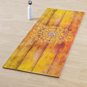 Shabby chic mandala gem yoga mat