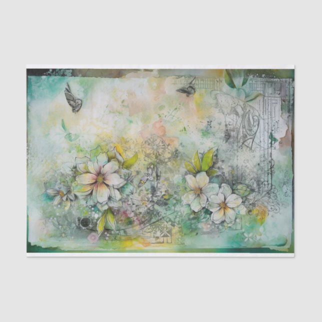 Shabby Chic Mixed Media Tissue Paper (Front)