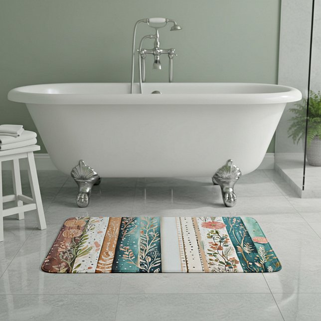Shabby chic mixed patterns bath mat (Creator Uploaded)