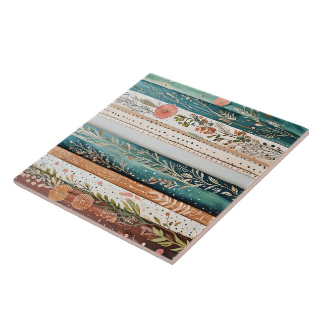 Shabby chic mixed patterns tile (Side)