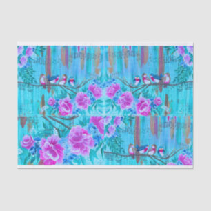 Shabby Chic Musical Birds Paper for DIY Decoupage