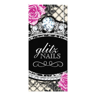 Shabby Chic Nail Salon Menu Cartes Rack