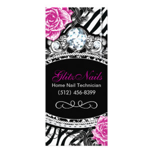 Shabby Chic Nail Salon Menu Cartes Rack