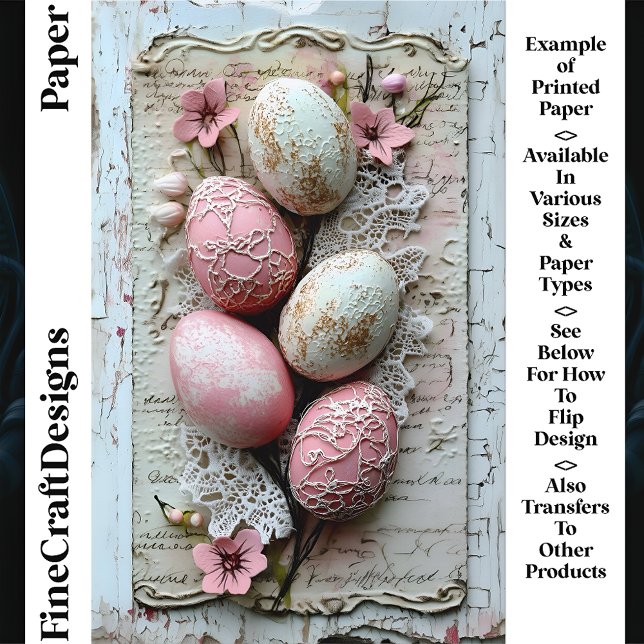 Shabby Chic Pastel Easter Eggs CL9 Scrapbook Paper (Creator Uploaded)