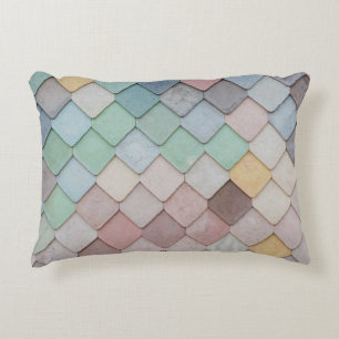 Shabby Chic Pastel Tiles Cufflinks Accent Pillow