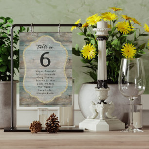 Shabby Chic Pastel Wood Numéro de table