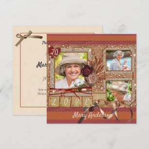 Shabby Chic Photo Birthday Party Invitation