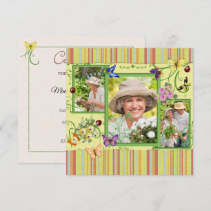 Shabby Chic Photo Invitation à la fête d'anniversa