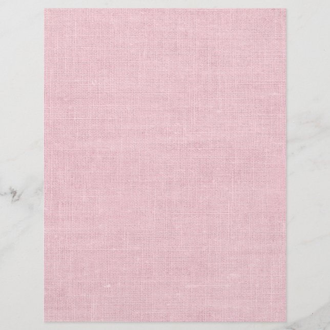 Shabby Chic Pink Burlap Print Scrapbook Paper (Front)