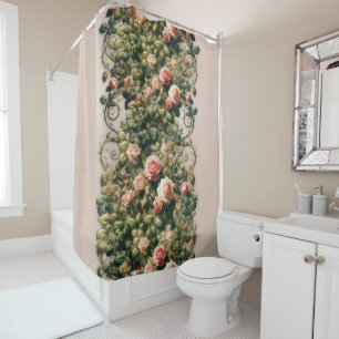 Shabby Chic Pink Rose Vines Floral Elegant