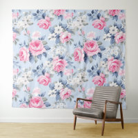 Shabby chic pink roses pattern