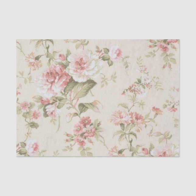 Shabby Chic Pink Series Design 17 Tissue Paper (Front)