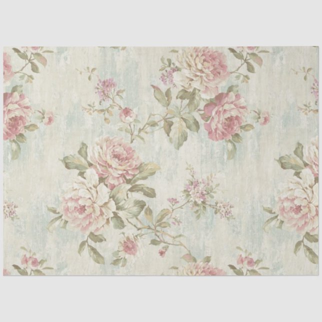 Shabby Chic Pink Series Design 3 Tissue Paper (Front)