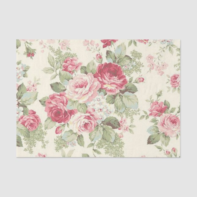 Shabby Chic Pink Series Design 6 Tissue Paper (Front)