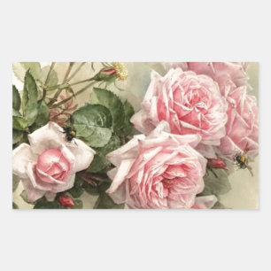 Shabby Chic Pink Victorian Roses Sticker